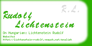 rudolf lichtenstein business card